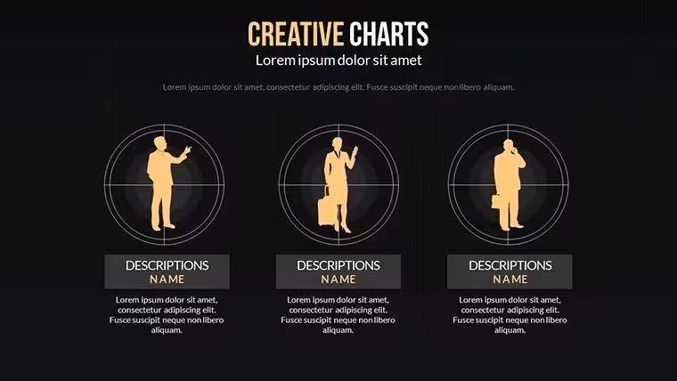 Creative Dark PPT Charts Template - Business Strategy