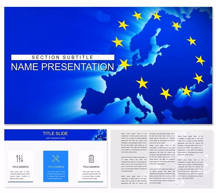 European Union Countries PowerPoint Template: Craft Compelling Global Narratives