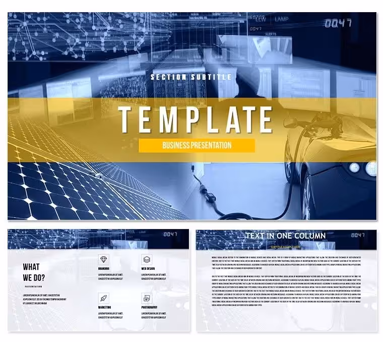Electronics Manufacturers PowerPoint template
