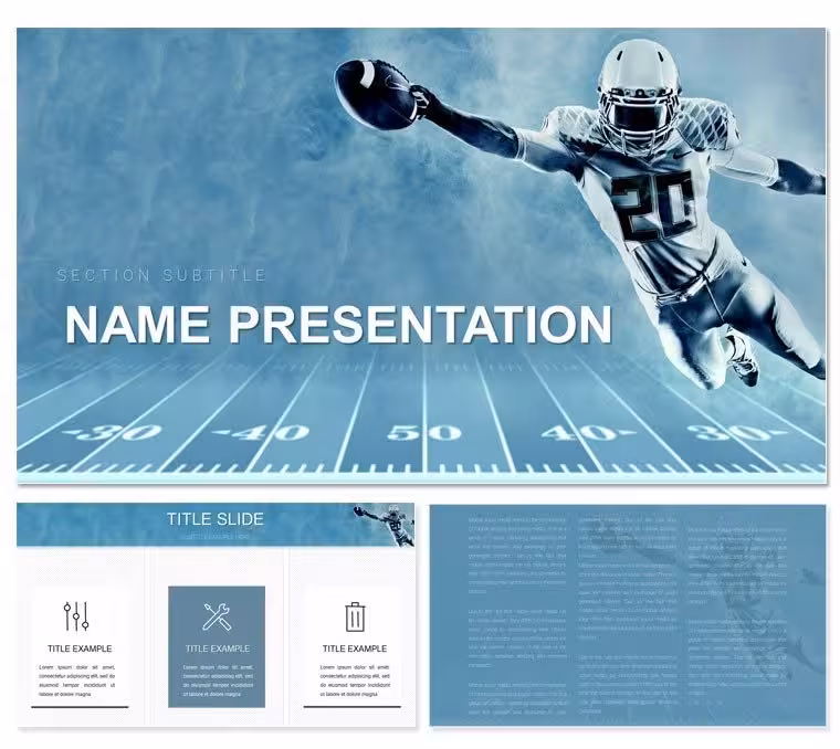 American Football Tactics PowerPoint Template: Blueprint Victory