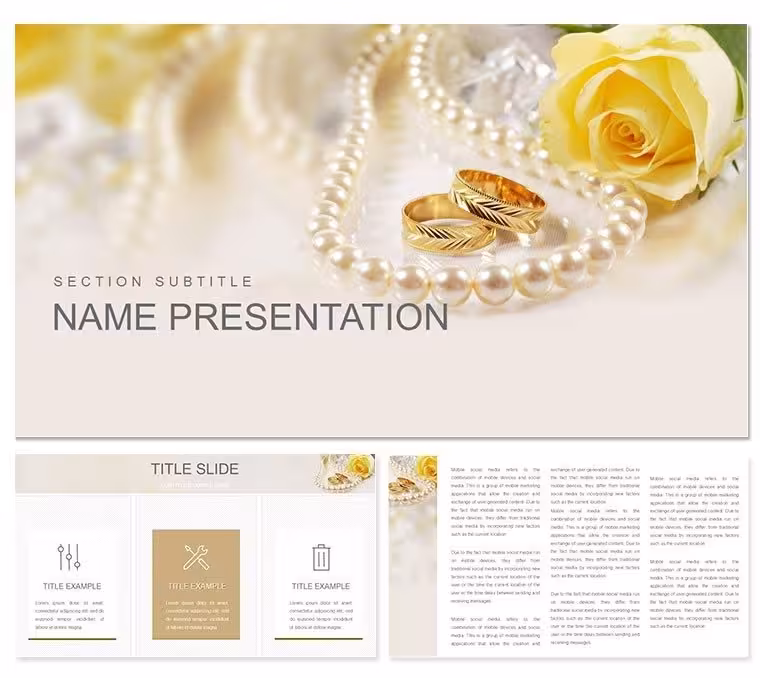 Elegant Wedding Invitations PPT Template