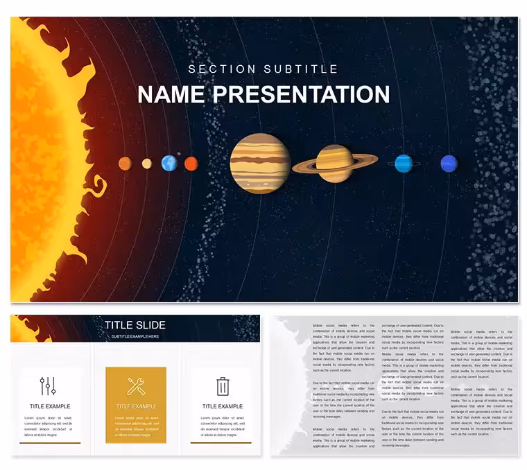 Solar System Planets PowerPoint Template: Orbiting Insights for Astronomy Enthusiasts