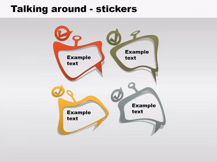 Stickers Keynote Shapes Template - Editable Designs for Dynamic Presentations