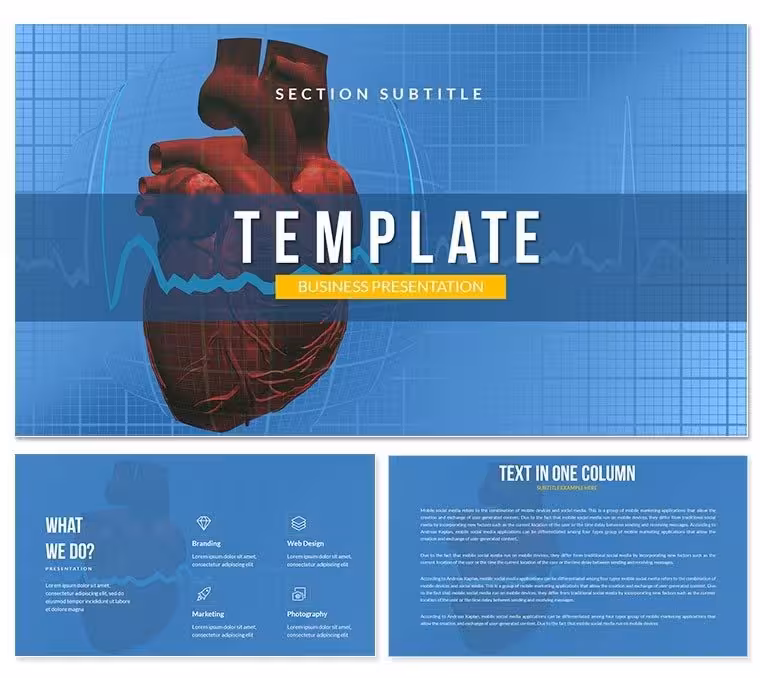 Heart attack symptoms PowerPoint Presentation Templates