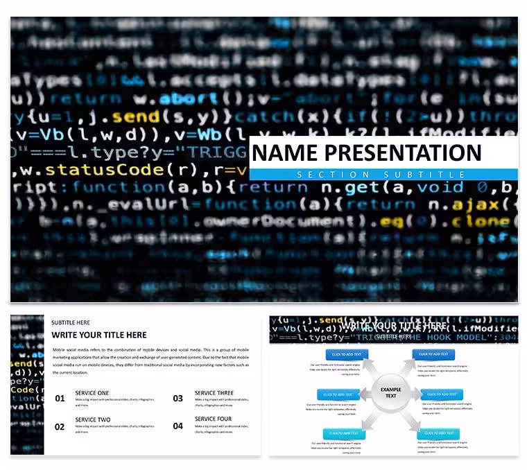 Programming Language PowerPoint Template - 28 Editable Diagrams | Instant Download