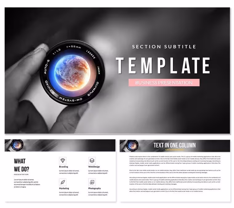 World as Seen Under the Lens PowerPoint Presentation Template
