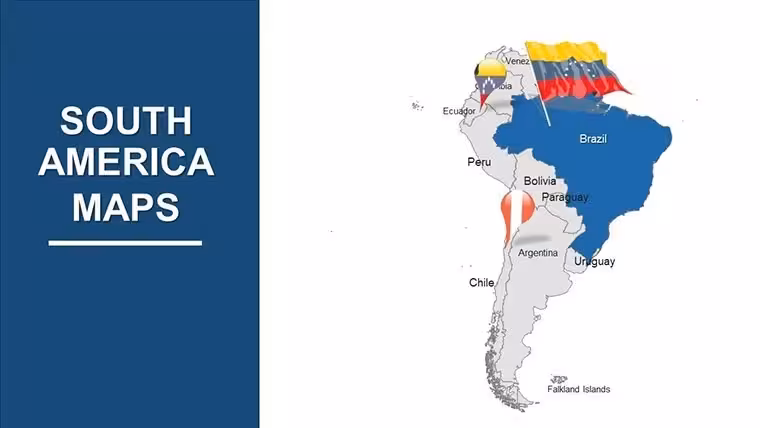 South America Maps Keynote Template - 41 Editable Slides