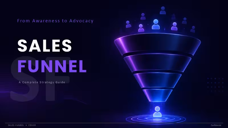 Sales Funnel PowerPoint Template with Editable Charts