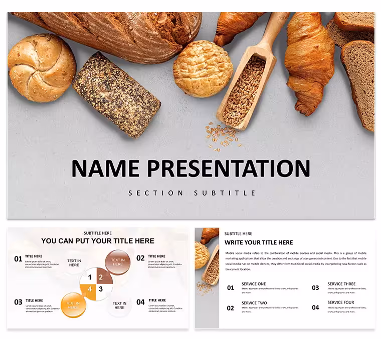 Delicious and Easy Baking Recipes PowerPoint Template