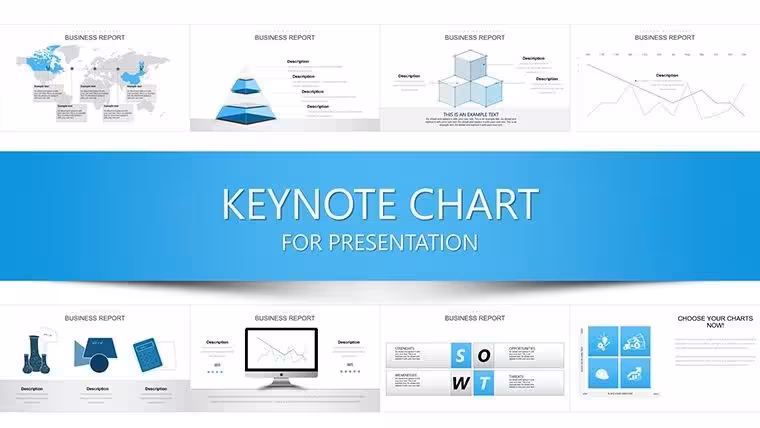Communication Process Chart Keynote Template - Editable Messaging Flow Diagrams