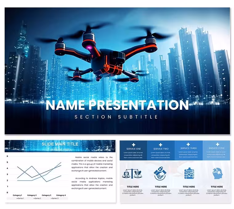 Modern Drone IT Technology PowerPoint Slides