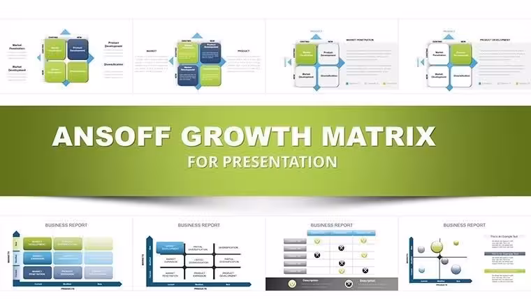 Ansoff Growth Matrix PowerPoint Charts Template