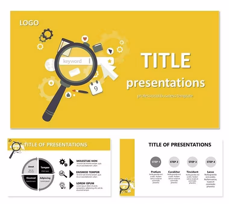 SEO Strategy PowerPoint template, Background Presentation