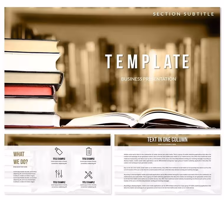 Book Study PowerPoint template Presentation