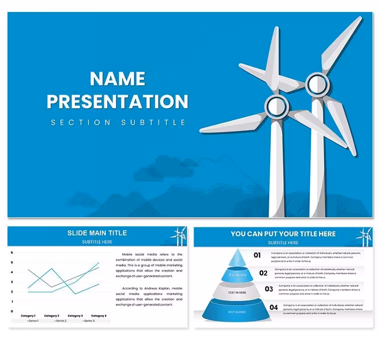 Wind Power Keynote Template for Turbine Tales
