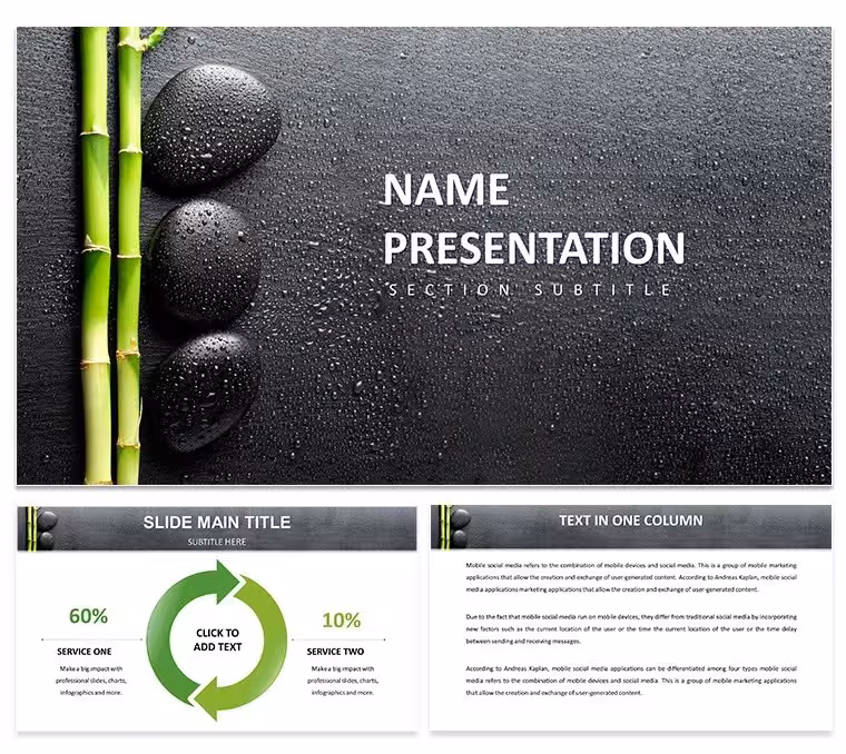 Serene Wellness Keynote Diagrams - Editable | ImagineLayout