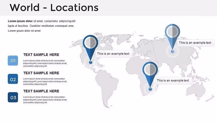 World PowerPoint Maps Templates - Locations, pptx