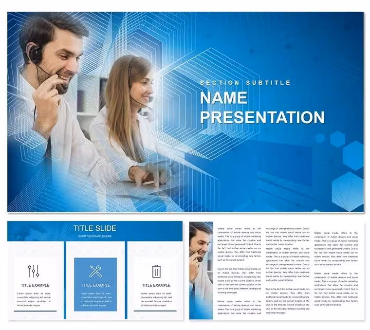 Call Centre Helper PowerPoint presentation template