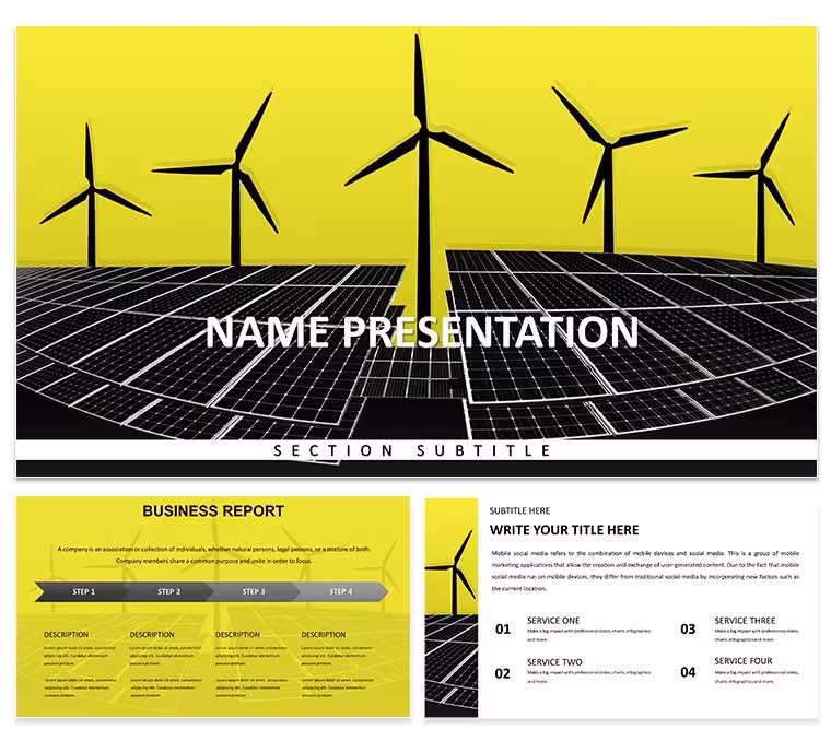 Future Renewable Energy Diagrams - Editable PPTX