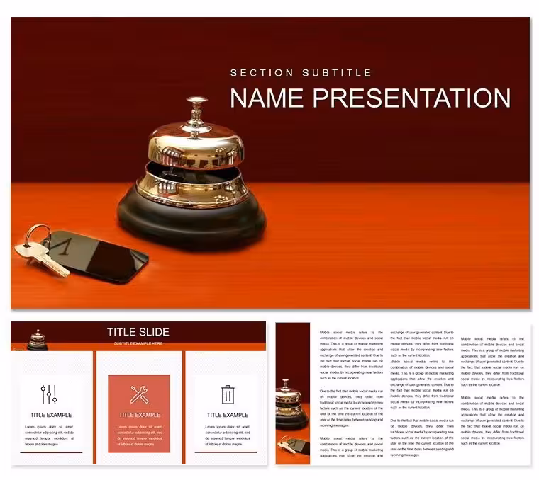 Sleek Booking Hotel PowerPoint Template: Streamline Hospitality Narratives