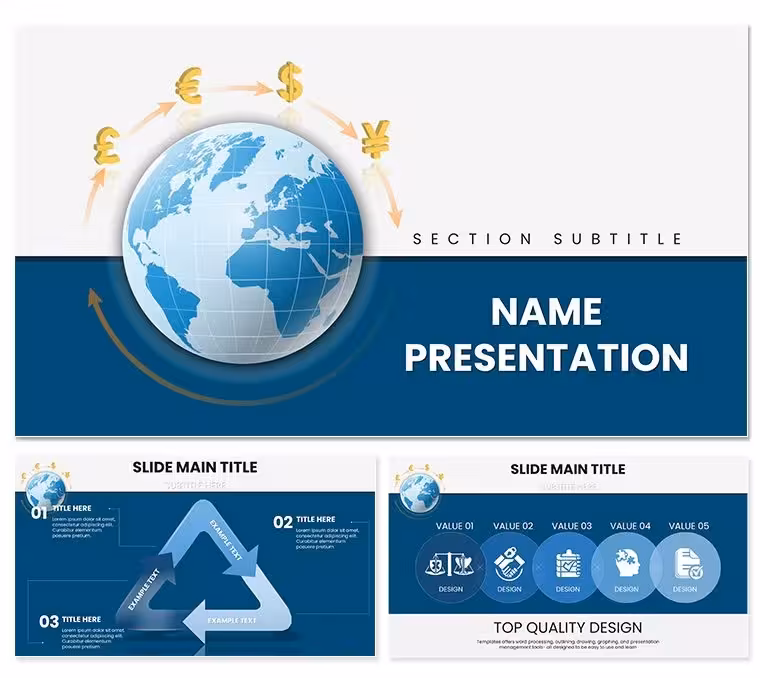 Currency Exchange PowerPoint Template: Trading Insights with Global Flair