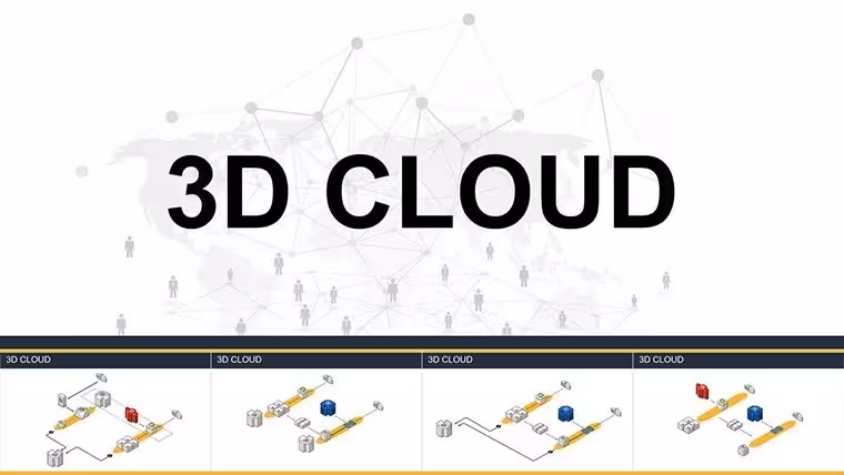 3D Cloud Storage Keynote Charts - Fully Editable | ImagineLayout