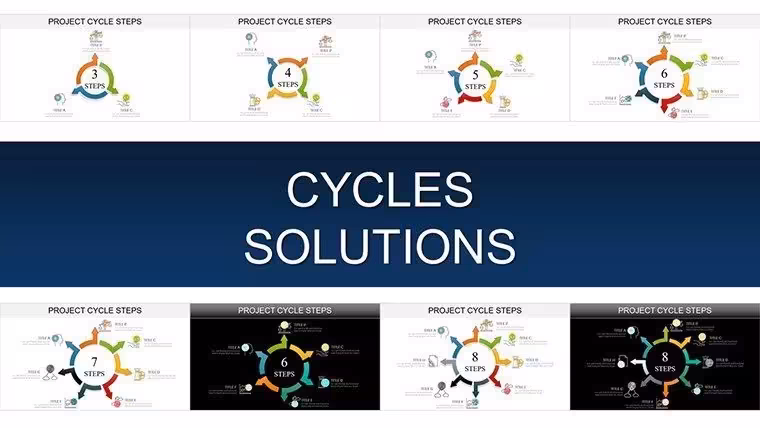 Project Cycle Steps PowerPoint Charts: Mastering Architecture Management
