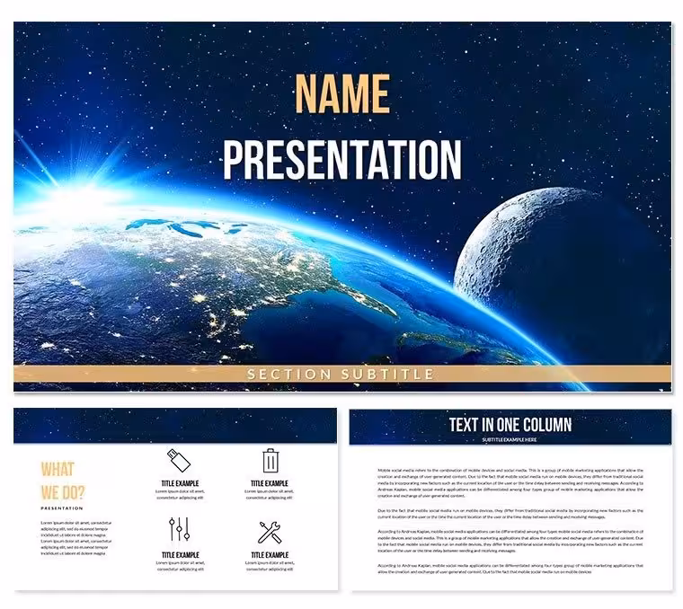 Earth and Moon PowerPoint Templates