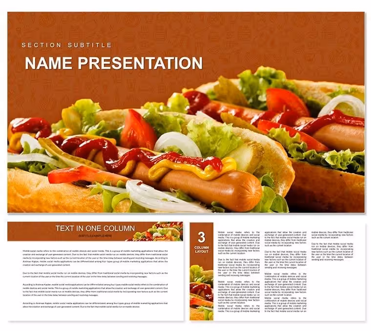 Best Hot Dog Recipes Food PowerPoint Template