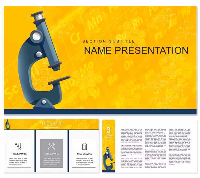 Chemical Microscopy - Analytical Chemistry PowerPoint Template | Infographic