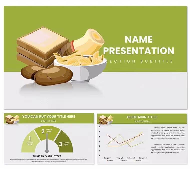 Food Products PowerPoint Template: Simmer Stories of Culinary Excellence