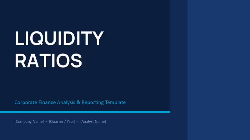 Liquidity Ratios PowerPoint Template - Editable PPTX | ImagineLayout