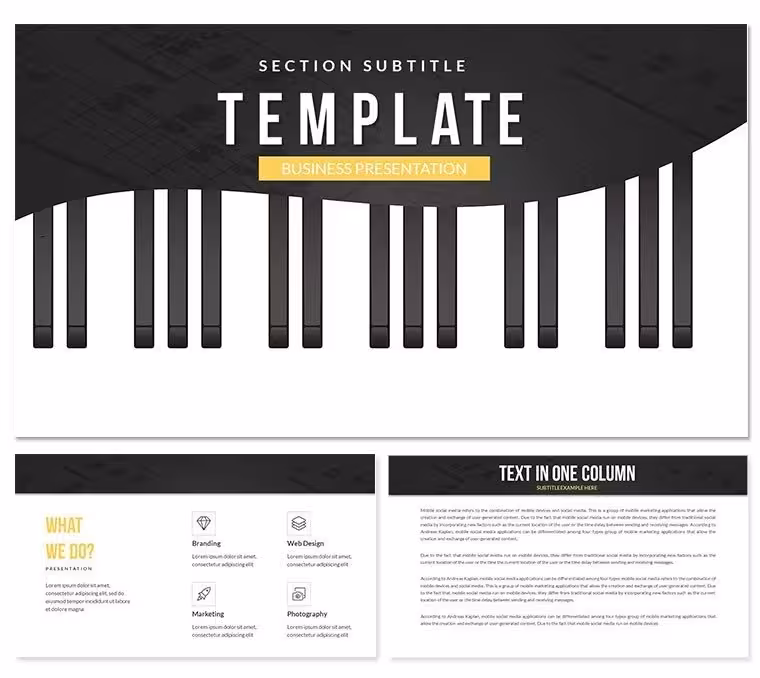 Notation for Beginners Musicians PowerPoint template: Presentation