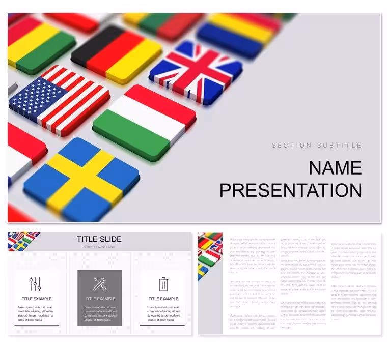 Country Flags PowerPoint Template: Ignite Global Discussions