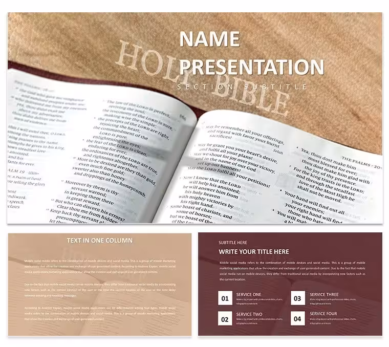 Biblical Sermon: Dynamic Keynote Template for Spiritual Delivery