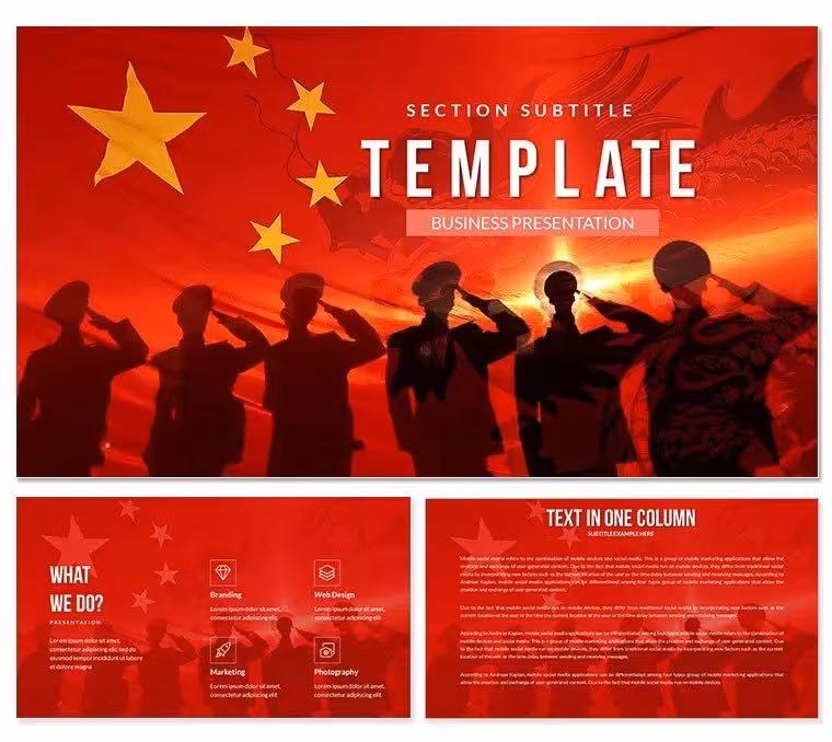 Army Armed Forces China PowerPoint Templates