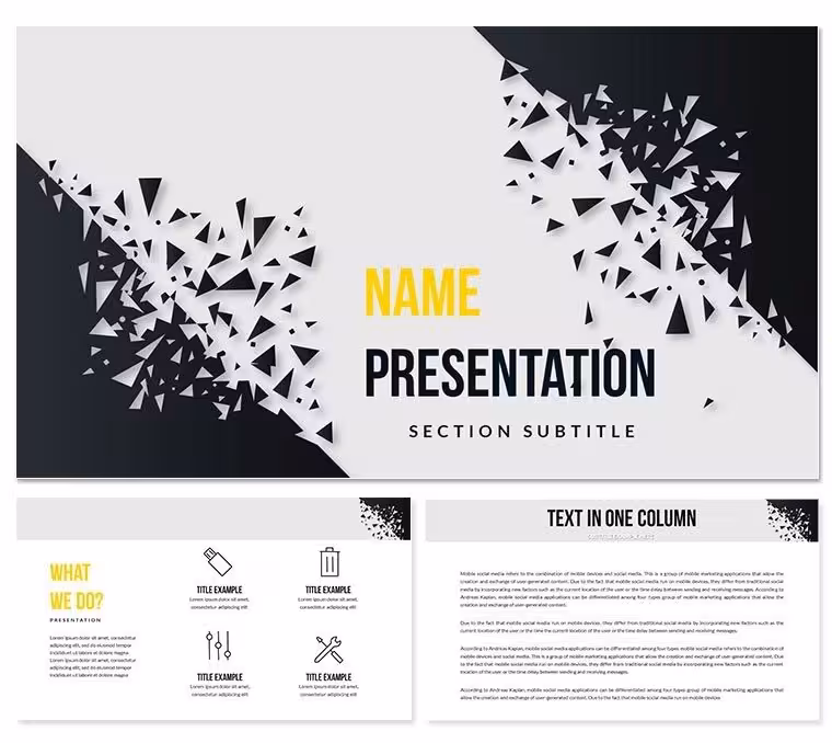 Black Background Abstraction PowerPoint Template - Download PPT