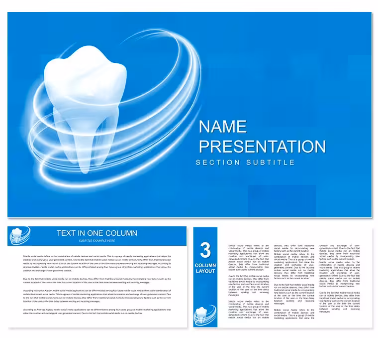 Dental Care : Healthy Teeth PowerPoint template