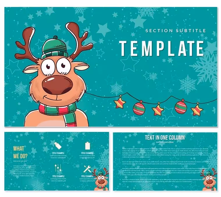 Christmas Deer PowerPoint templates