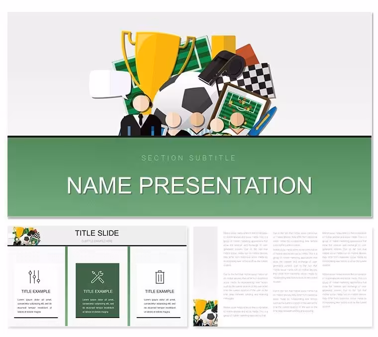Score Big with the Sports News PowerPoint Template: Fuel Team Spirit