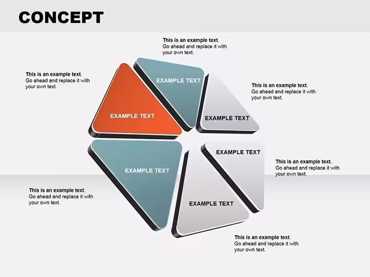 Flower Triangle Business Concept PPT Template