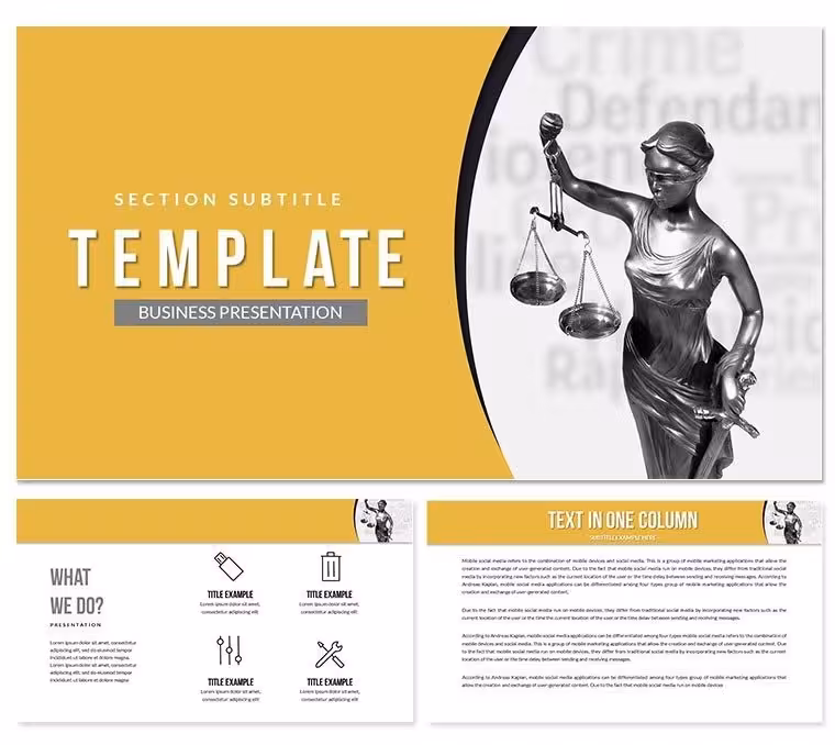 Constitutional Civil Law PowerPoint Template