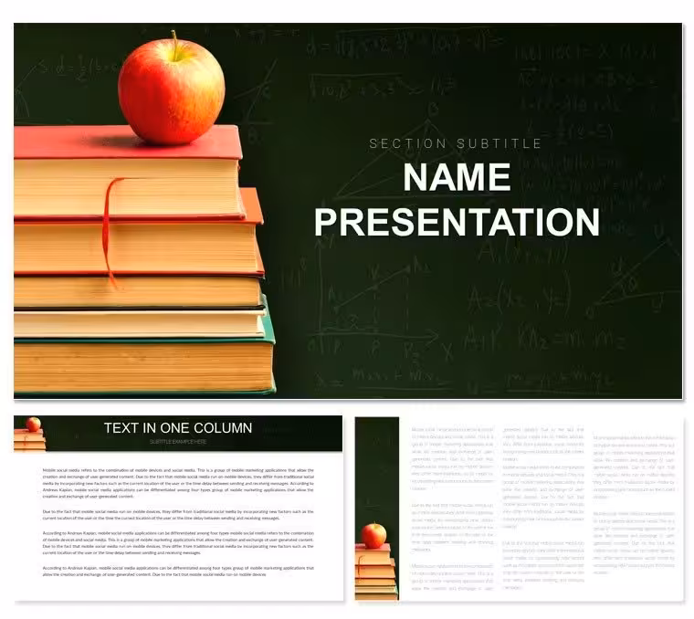 Math Lessons PowerPoint Presentation Template: Equations to Engagement