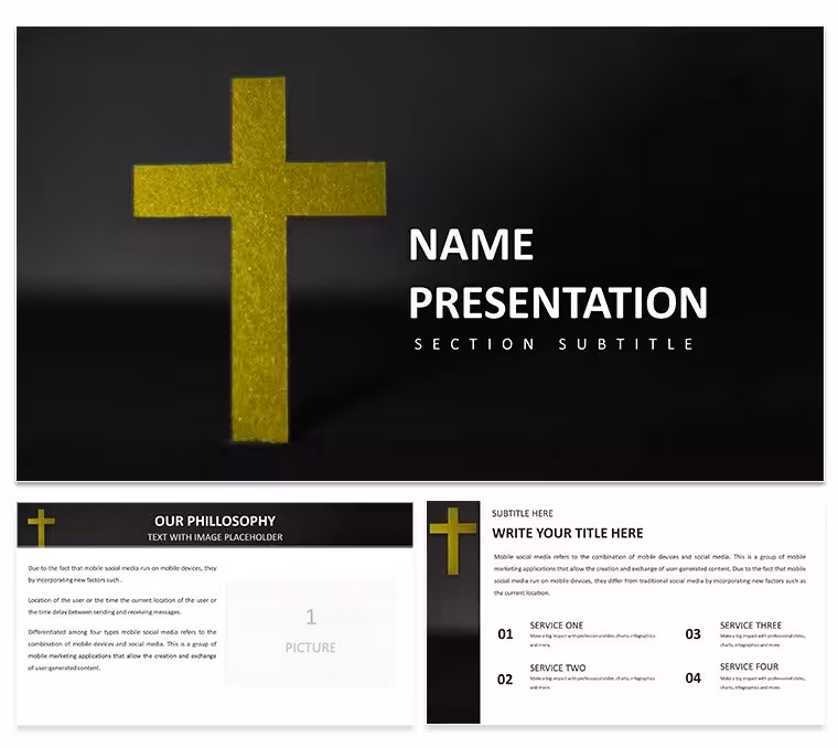 Free Spiritual Journey Keynote Template for Religious Presentations