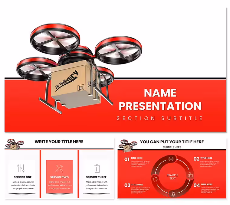 Drone Delivery PowerPoint Template: Logistics Lift