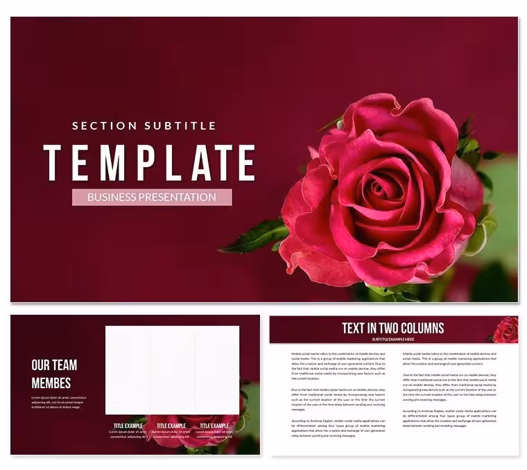 Flowers Rose PowerPoint templates