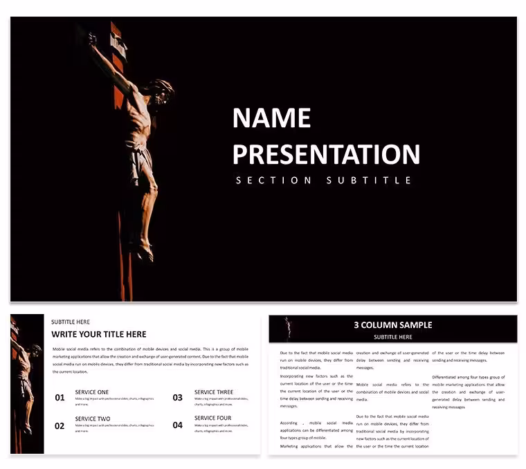 Divine Sacrifice PowerPoint Template: Visuals for Devotional Depth