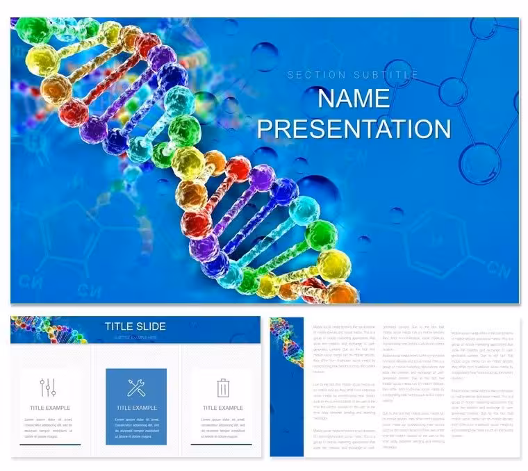 Gene Therapy Universal Genetic Code PowerPoint Template: Decoding Tomorrow's Cures
