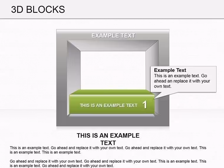 3D Blocks PowerPoint Diagrams: Downlaod PPTX