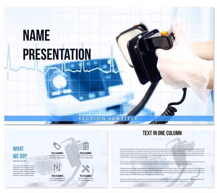 Medicine Defibrillator PowerPoint Template - Download Now